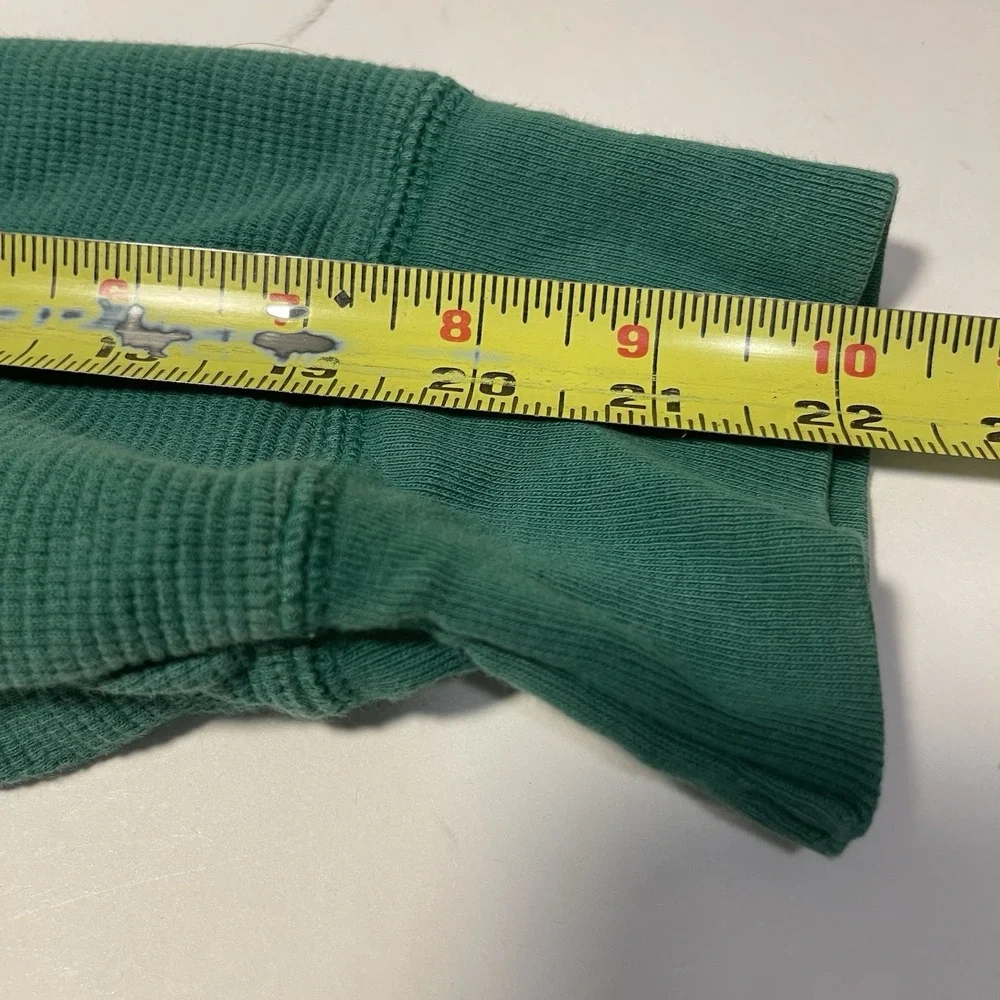Polo Ralph Lauren Green L Waffle Knit Pullover Sweatshirt Top Casual Lounge